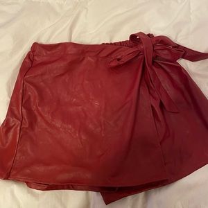 Red skort